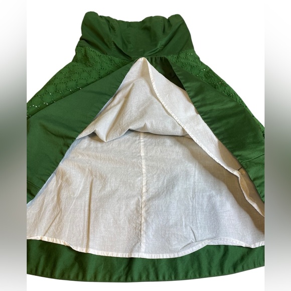 The Limited Green Cottagecore Eyelet 90’s revival Green Mini Dress Women’s SZ 8 - Picture 11 of 15